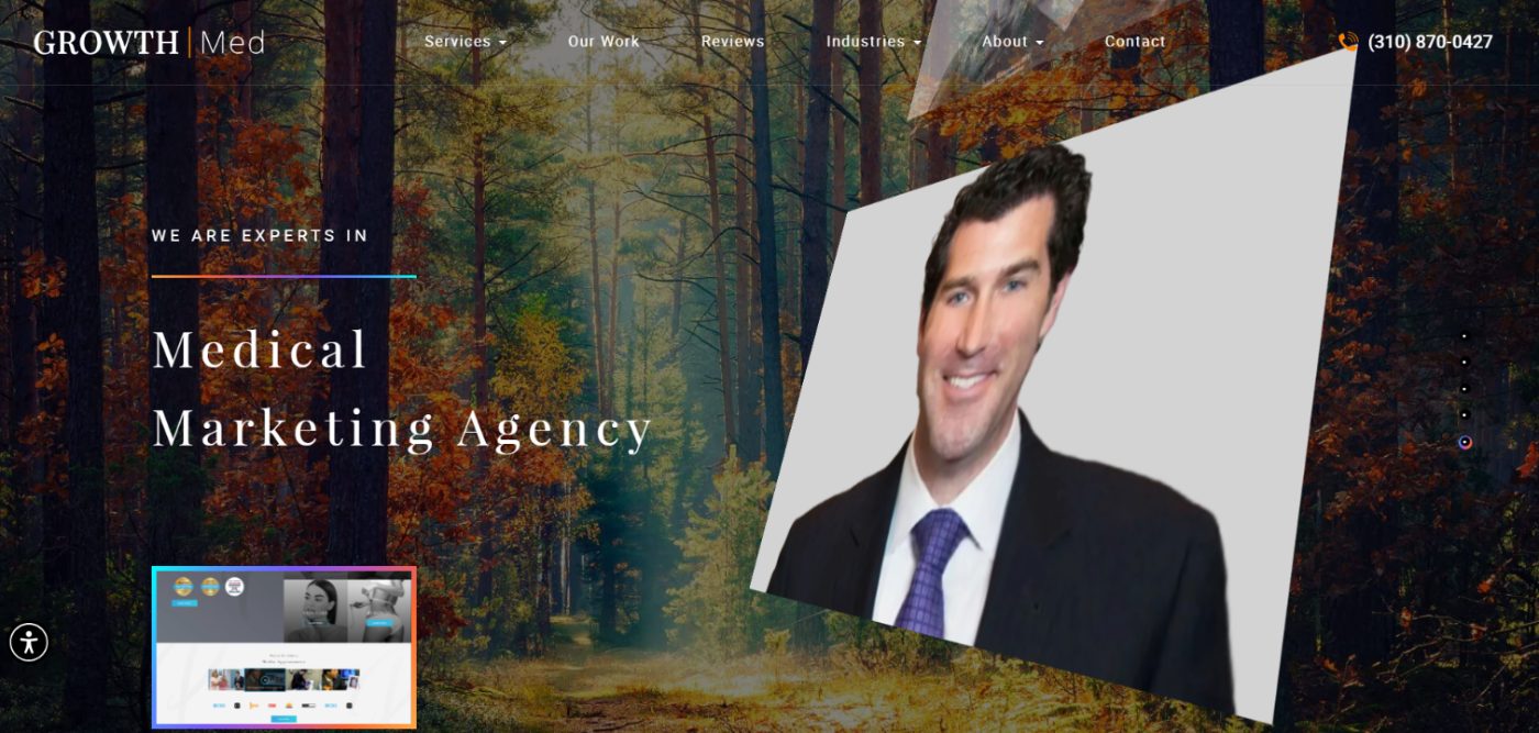 Clinic website homepage