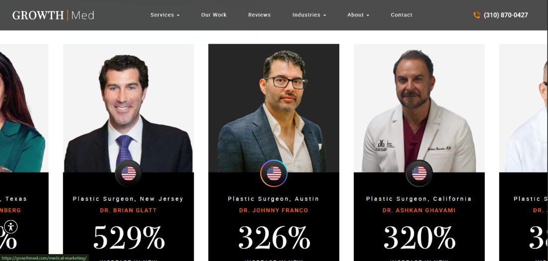 Clinic site reach and search visibility section